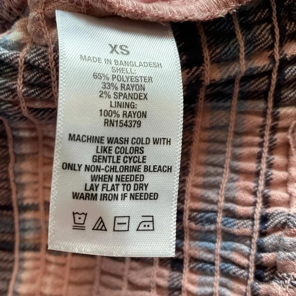 Aeropostale Women’s Square Tank Top Adj Spaghetti Strap Cropped Plaid EUC Sz XS‎ - Picture 10 of 11